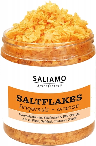125g BIO Fingersalz Salt Flakes Orange, Pyramiden Meersalz Flakes